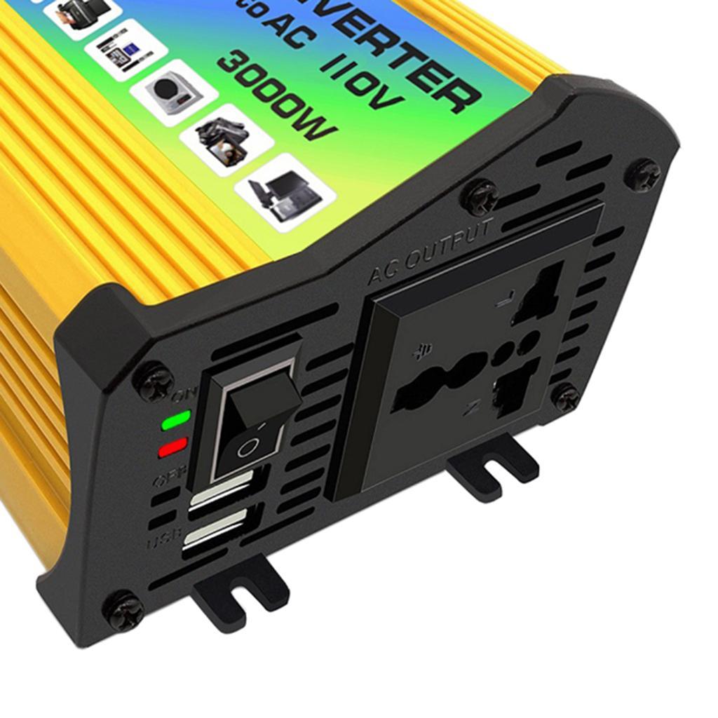 Pack of 1 Solar Inverter 3000W Converter DC 12V To 110V For