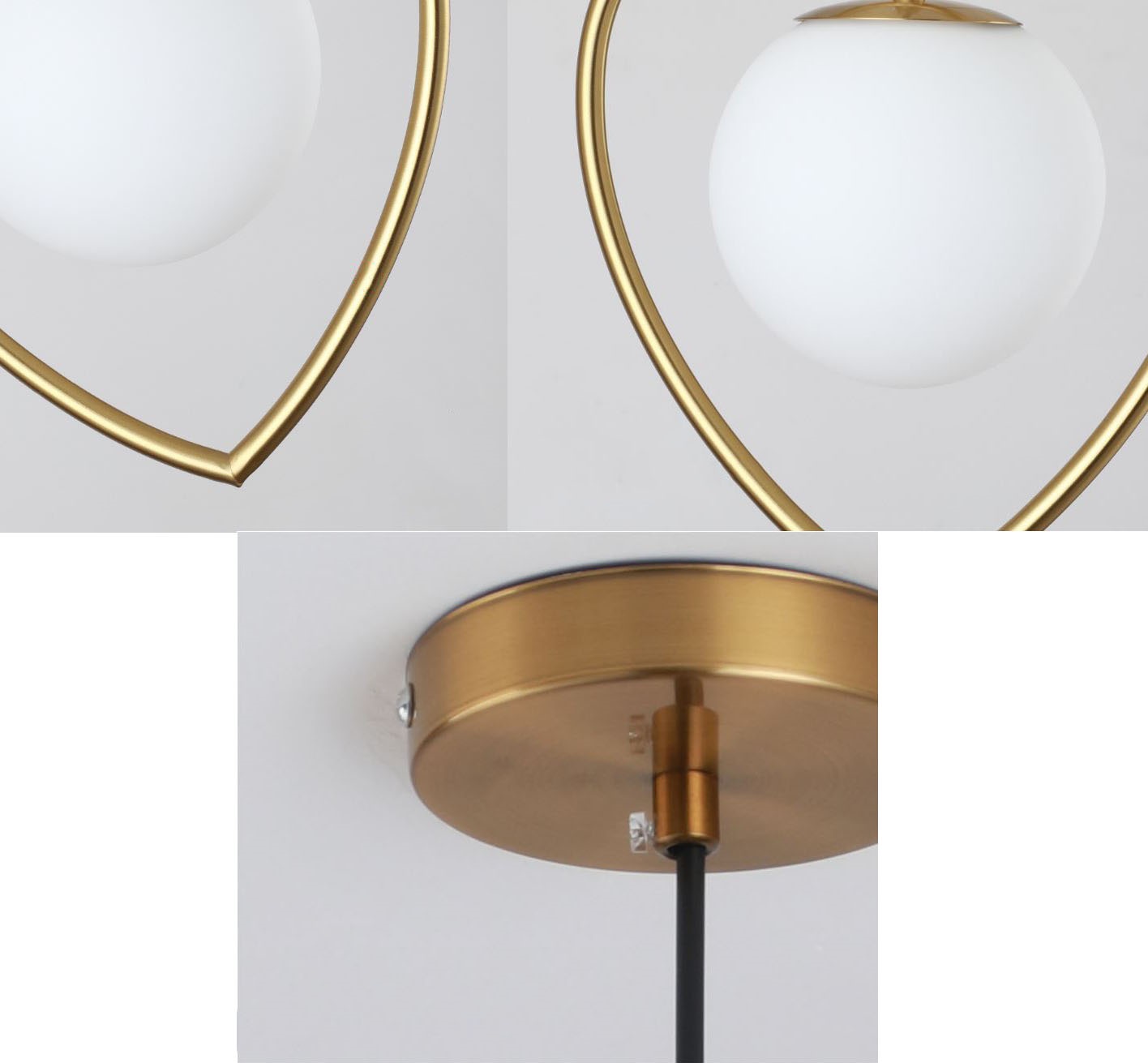 Đèn thả CALER hình trái tim hiện đại trang trí nội thất sang trọng - kèm bóng LED chuyên dụng .