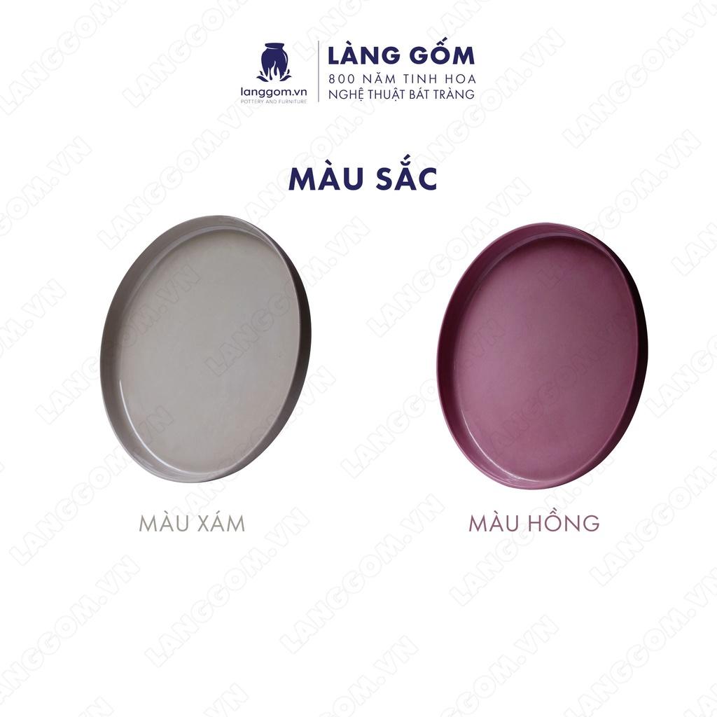 Đĩa gốm sứ cao cấp đựng bánh kẹo kiểu lòng chảo - Gốm sứ Bát Tràng