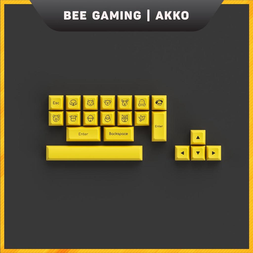 Bộ keycap chính hãng AKKO – Black &amp; Gold (ABS Double-Shot / SAL profile / 195 nút)