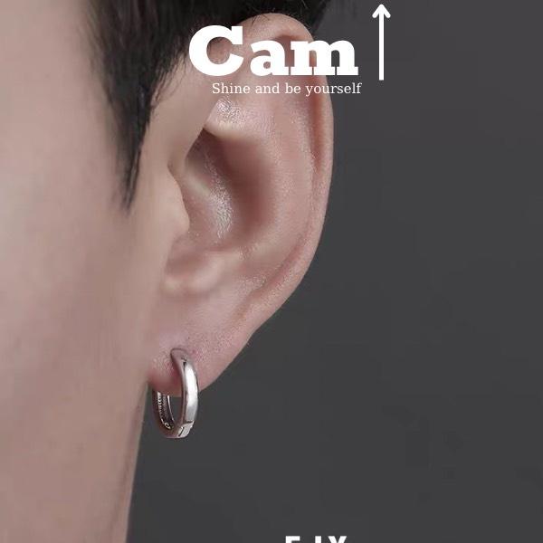 Khuyên tai kẹp , khuyên mũi, môi không cần xỏ nam nữ unisex tròn Circle basic - Cam Accessories