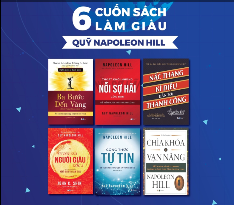 Combo 6 Cuốn Sách Làm Giàu Quỹ Napoleon Hill