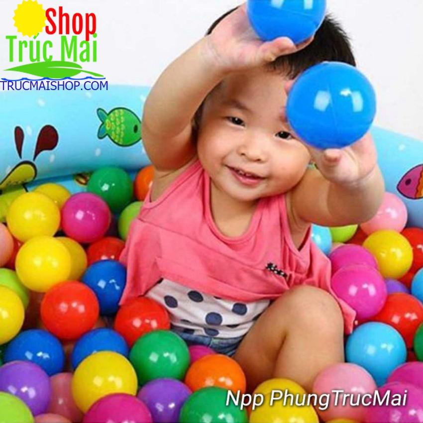 COMBO 200 BÓNG NHỰA VIỆT NAM LOẠI 1 KÍCH THƯỚC 55MM CHO BÉ CHƠI NHÀ BÓNG/ LỀU BANH