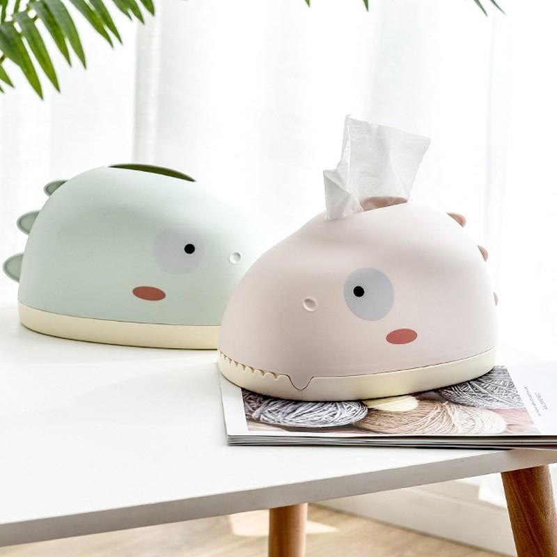 Hộp đựng khăn giấy khủng long cute BUDECOR hộp đựng giấy khăn ăn tiện lợi