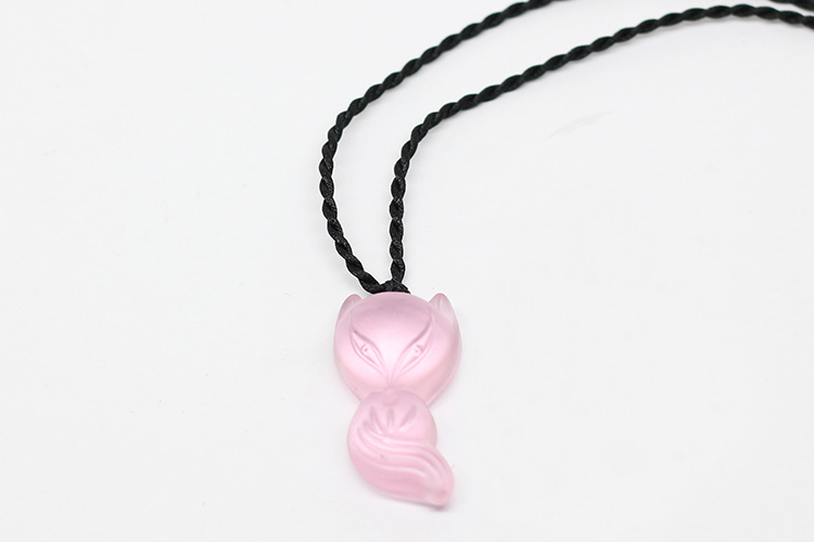 Mặt Dây Chuyền Hồ Ly Pha Lê Ngọc Quý Gemstones MD69 - Hồng