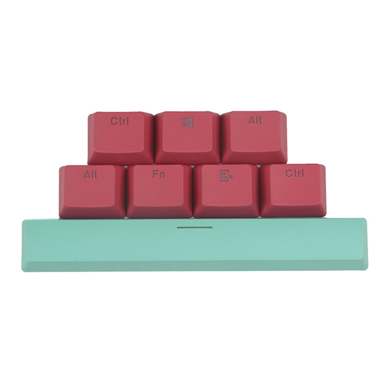 8 Pieces PBT Two-Color Translucent Keycaps for Mechanical Keyboard