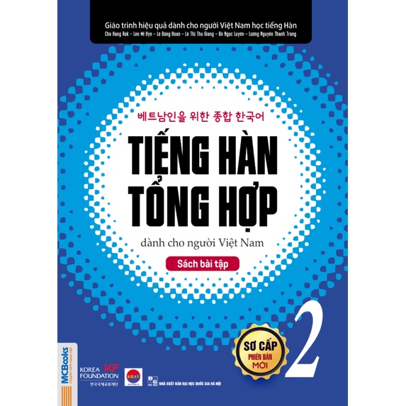 Sách - Combo Tiếng Hàn Tổng Hợp Dành Cho Người Việt Nam Sơ Cấp 2 - Học kèm App (Giáo trình In màu + SBT) - MC
