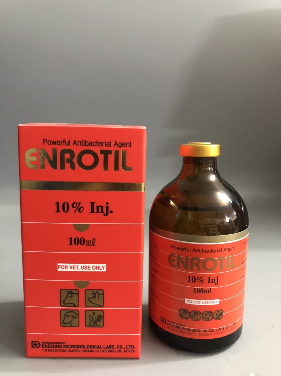 Thuốc thú y, Enrotil/ enro 10% (100ml) dùng cho chó, mèo, gia súc, gia cầm