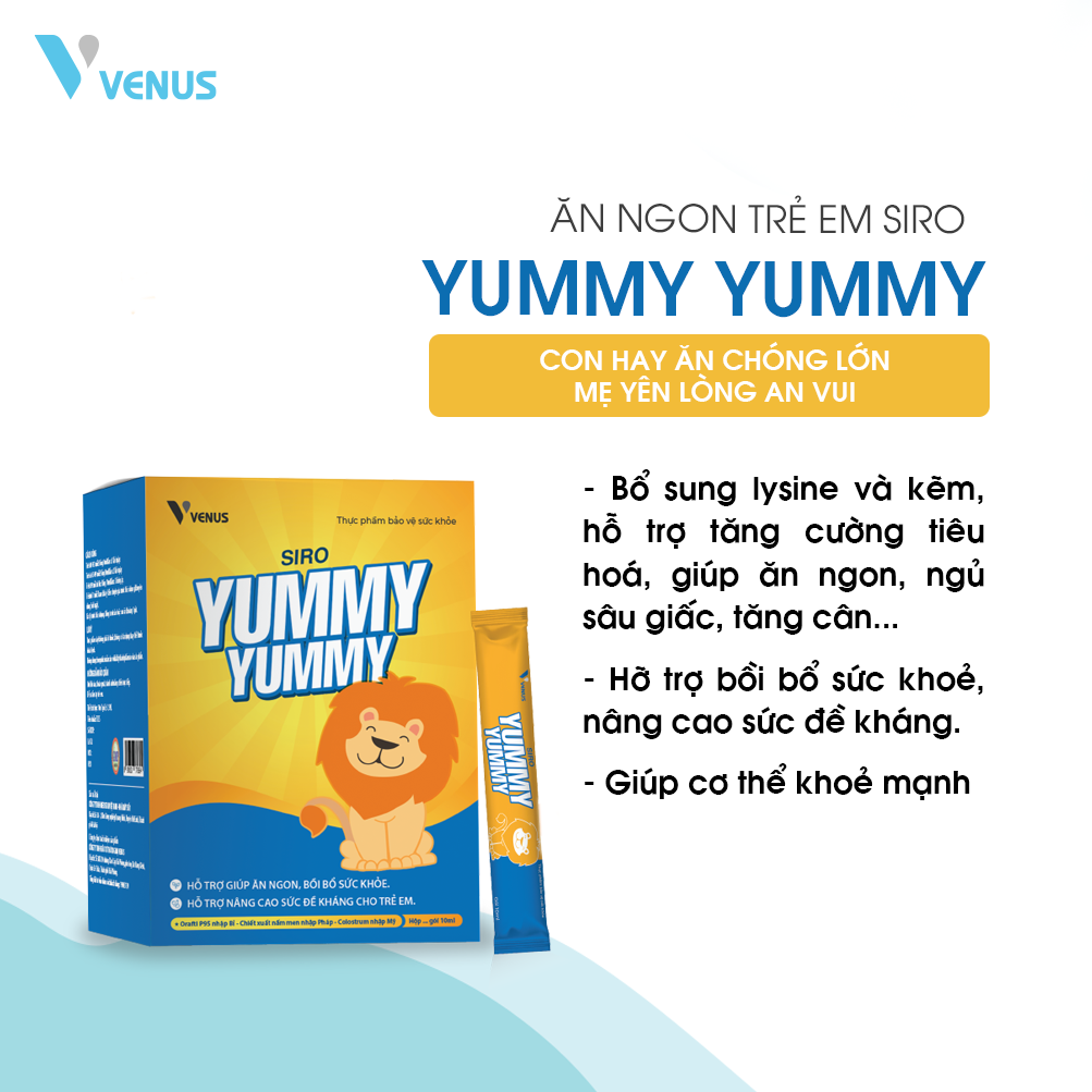 Siro ăn ngon trẻ em Yummy Yummy giúp bé hết biếng ăn, tăng cân, tiêu hóa tốt