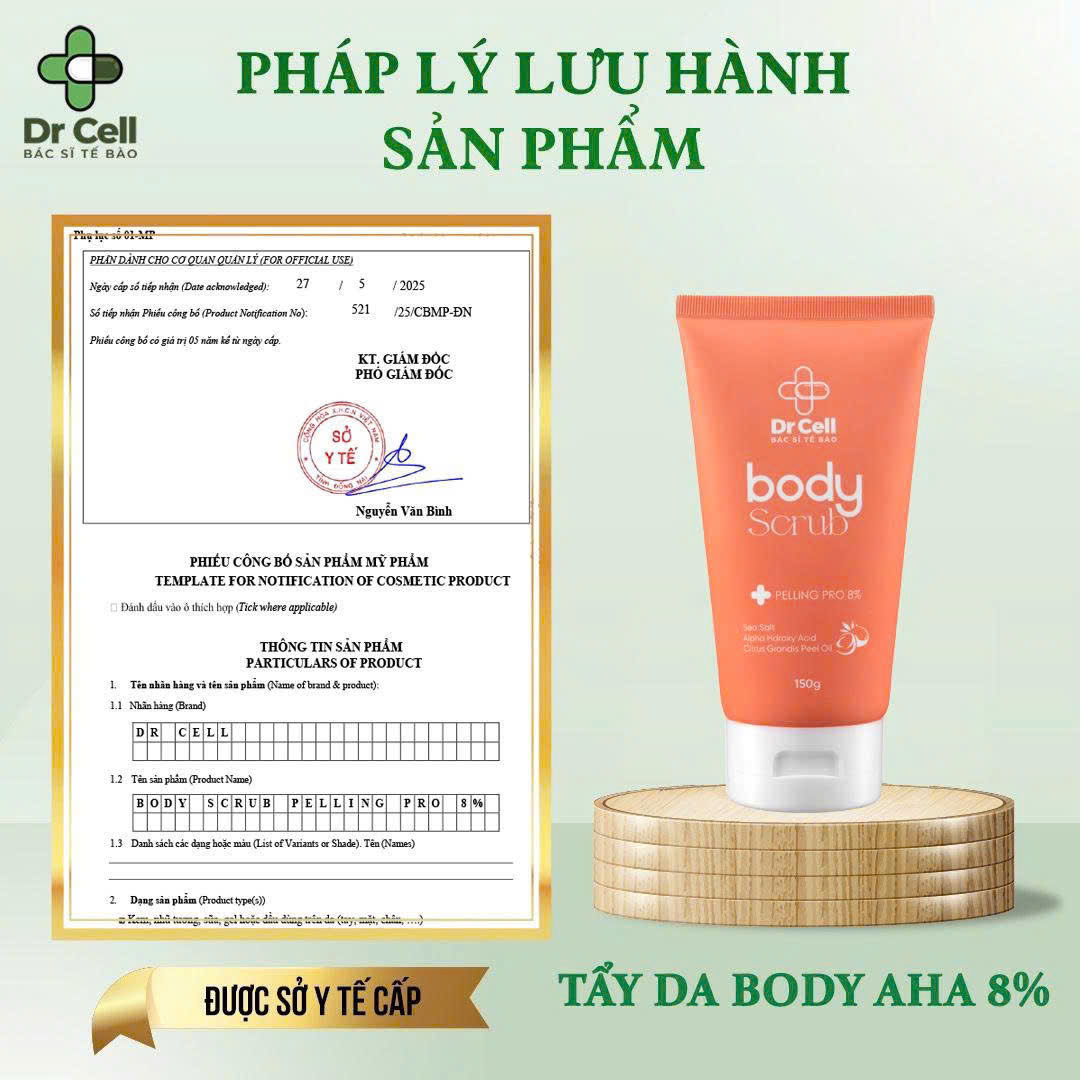 Serum Body Bakuchoil Dr Cell 180g dưỡng trắng da body chống lão hoá mềm mịn da - Hàng Chính Hãng