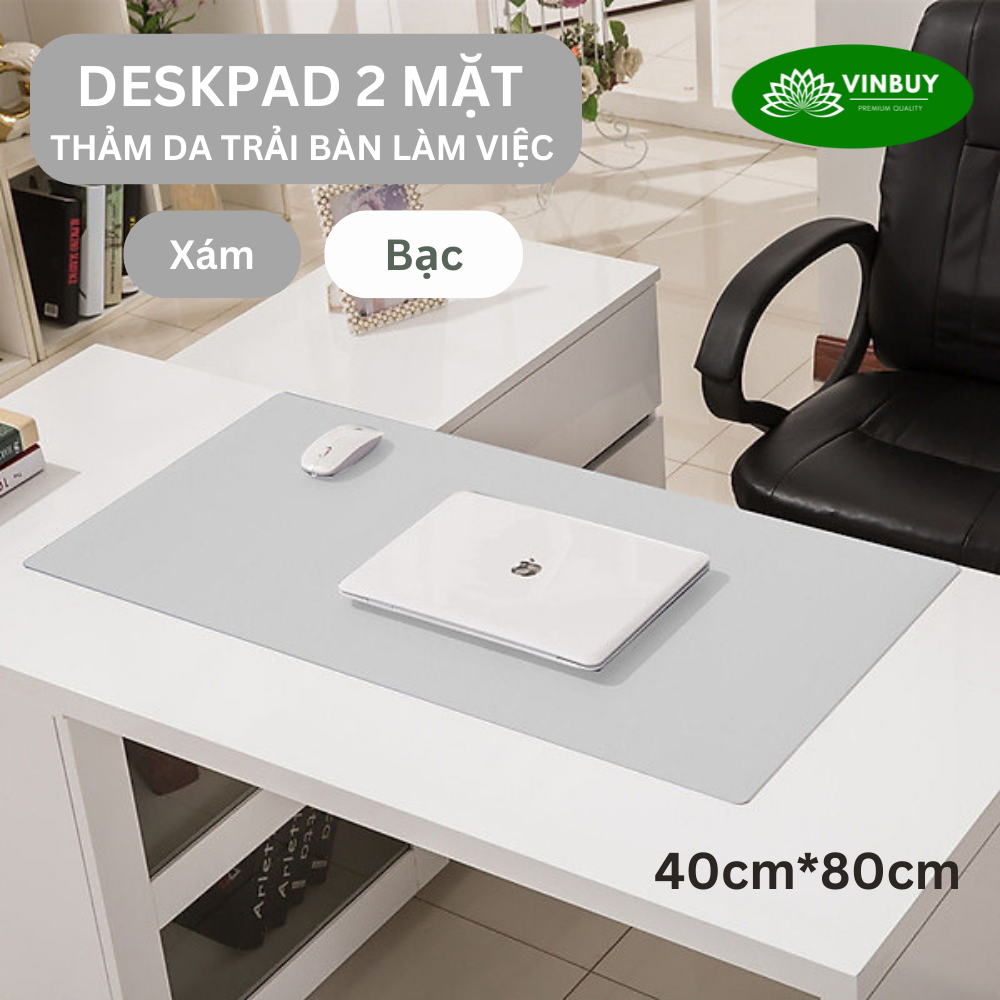 Miếng Lót Chuột Cỡ Lớn, Pad Chuột Cỡ Lớn Bằng Da Cao Cấp 40cmx80cm, Tấm Lót Chuột Thảm Da Trang Trí Bàn Làm Việc VinBuy - Hàng Chính Hãng