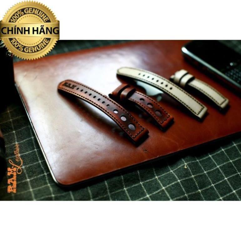 Dây đồng hồ cao cấp da bò Vegtan Ý may tay thủ công  - RAM Leather D33ty .