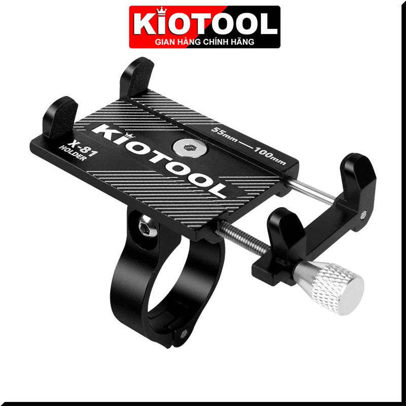 Giá đỡ điện thoại gắn tay lái ghi đông xe đạp Kiotool hợp kim nhôm phù hợp với mọi dòng điện thoại