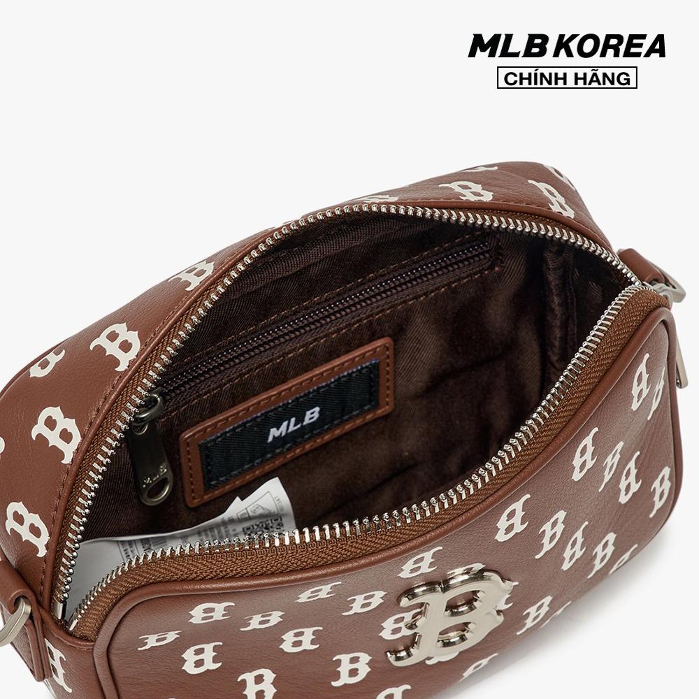 MLB - Túi đeo chéo chữ nhật Classic Monogram PU Emboss Mini 3ACRS092N