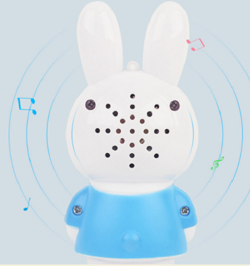 Đồ chơi điện thoại hình thỏ con phát nhạc, tai thỏ cứng có đèn phát sáng, có dây đeo và cầm tay