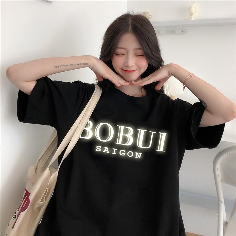 Áo Thun Phản Quang BOBUICotton 75% Form Rộng Unisex Nam Nữ Rẻ Đẹp HaiHaiShop, Ken T-Shirt