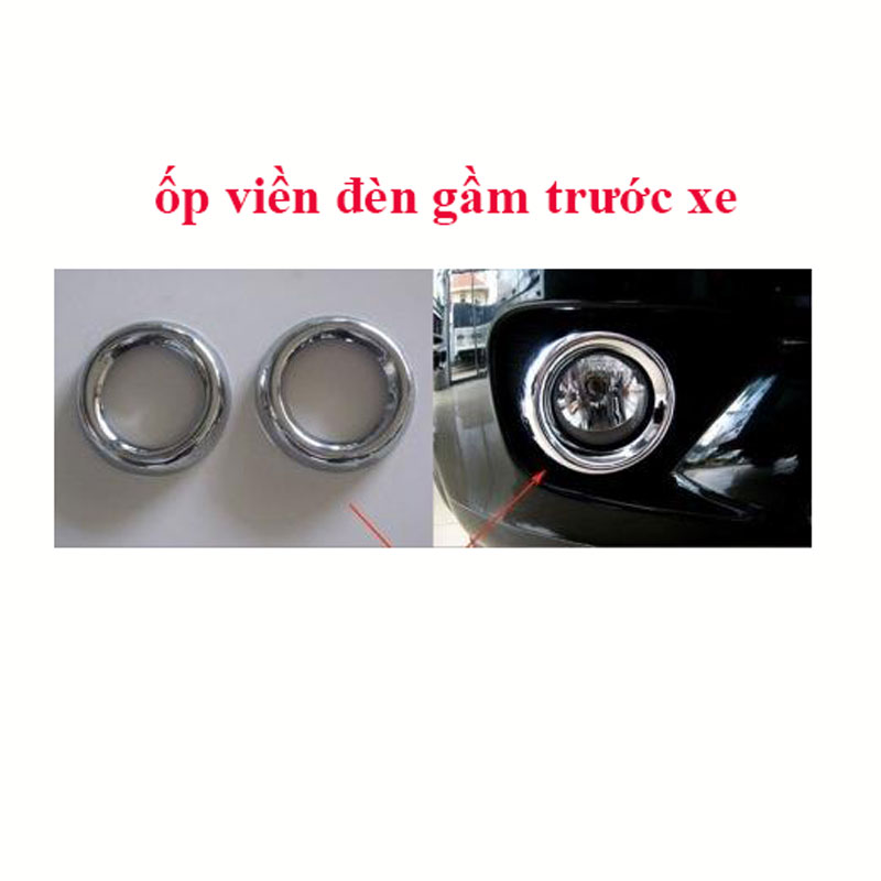 ỐP Viền Đèn Gầm Trước Xe Mạ Crom Dành Cho Xe Fortuner 2012-2016