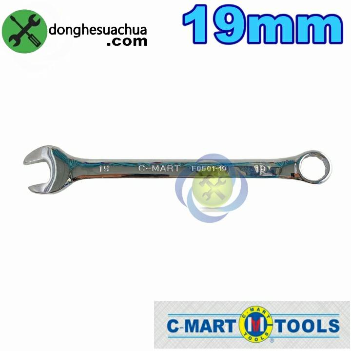 Cờ lê vòng miệng 19mm C-mart F0501-19 xi bóng