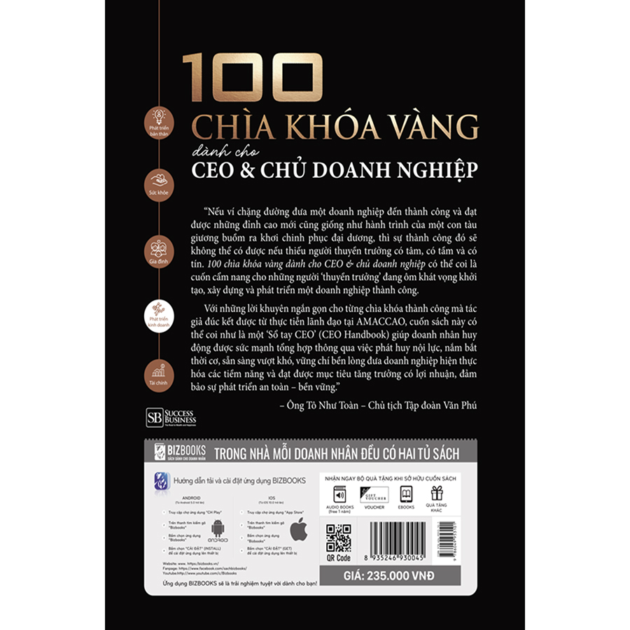 100 Chìa Khóa Vàng Dành Cho CEO &amp; Chủ Doanh Nghiệp