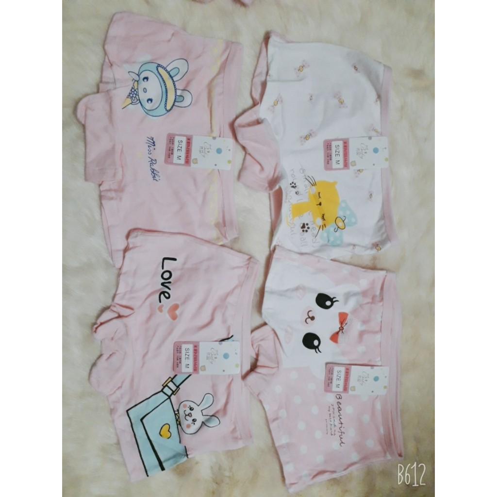 Quần chíp đùi cotton cực Kute cho bé gái, quần lót đùi siêu xinh cho bé
