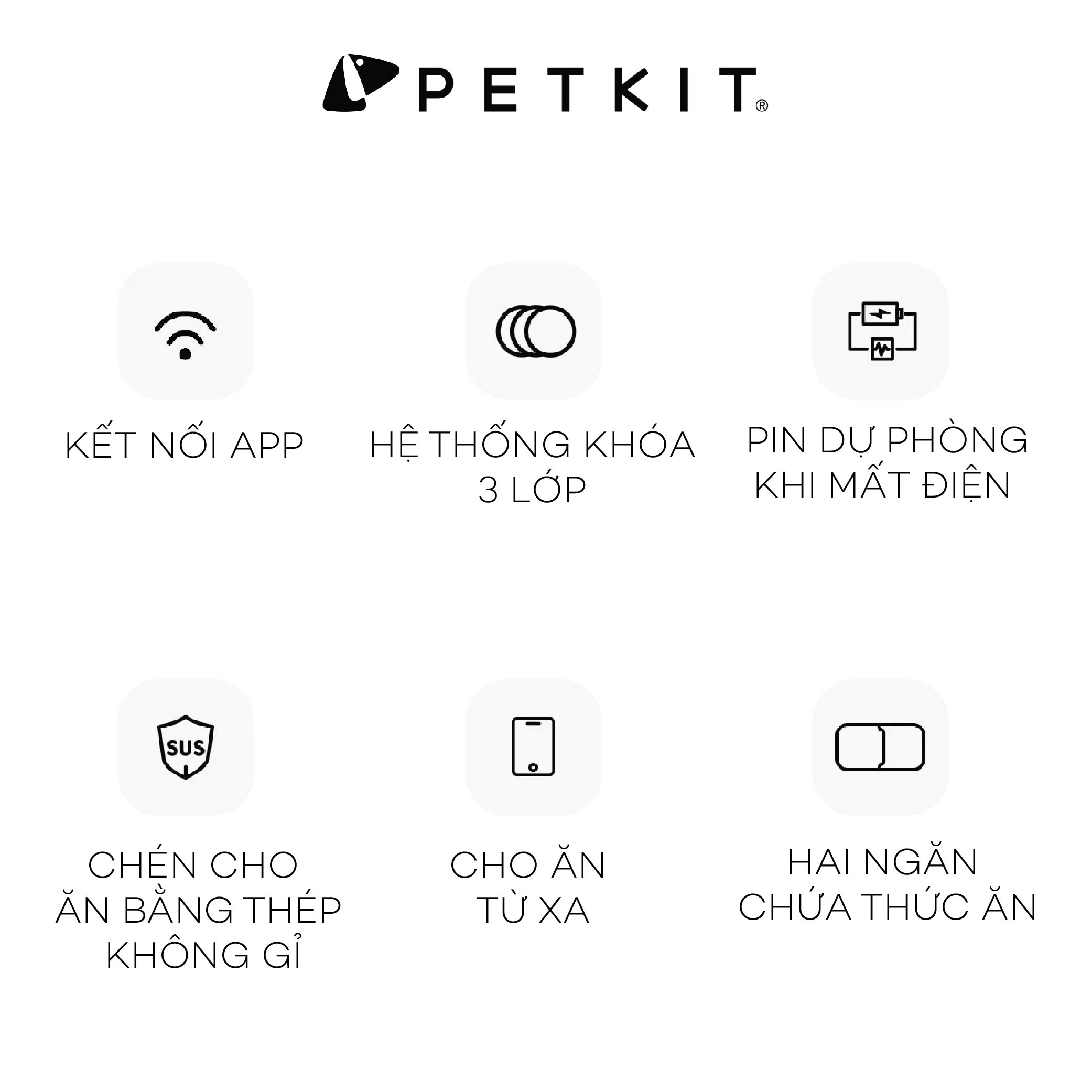 Máy Cho Chó Mèo Ăn Tự Động Petkit Gemini Kết Nối Wifi, Hai Ngăn, Dung Tích 5 Lít