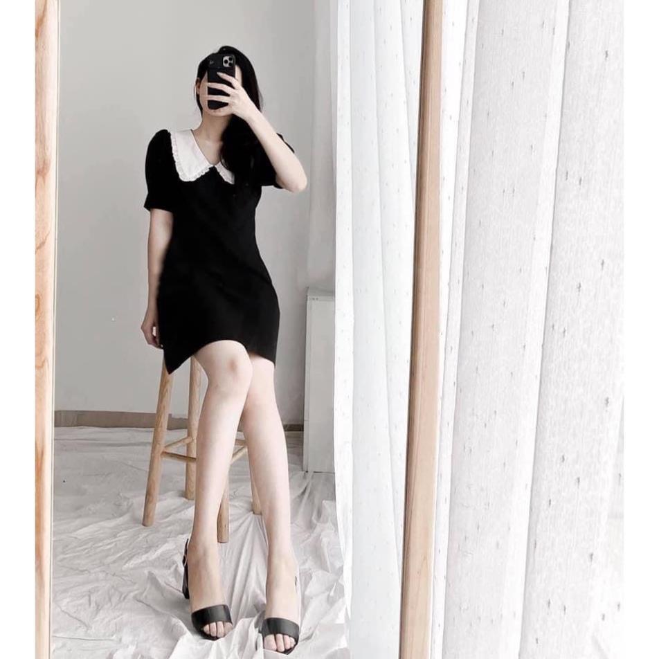 Váy Cổ Bèo Trắng Tiểu Thư ! *
