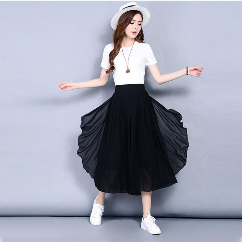 Quần Lửng Lưng Cao Ống Rộng Phong Cách Hàn Quốc Cho Nữ