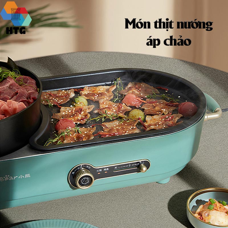 Bếp lẩu nướng đa năng tháo rời BEAR DKL-C15L1 Hàng chính hãng