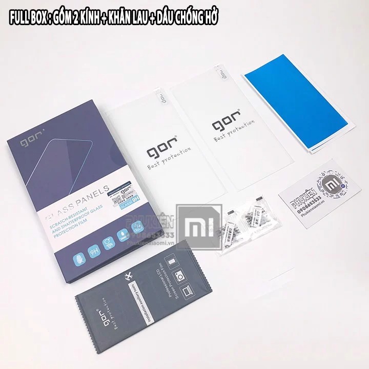 Bộ 2 miếng kính cường lực Gor cho Xiaomi Mi 10 Lite - Hàng Nhập Khẩu