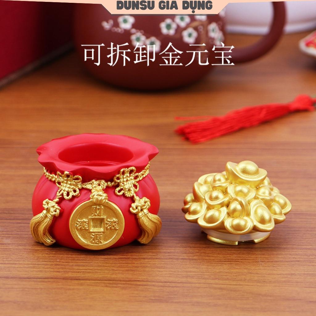 Hũ đựng muối gạo tài lộc, túi thần tài may mắn để ban thờ trang trí nhà cửa, chum vàng chiêu thần tài