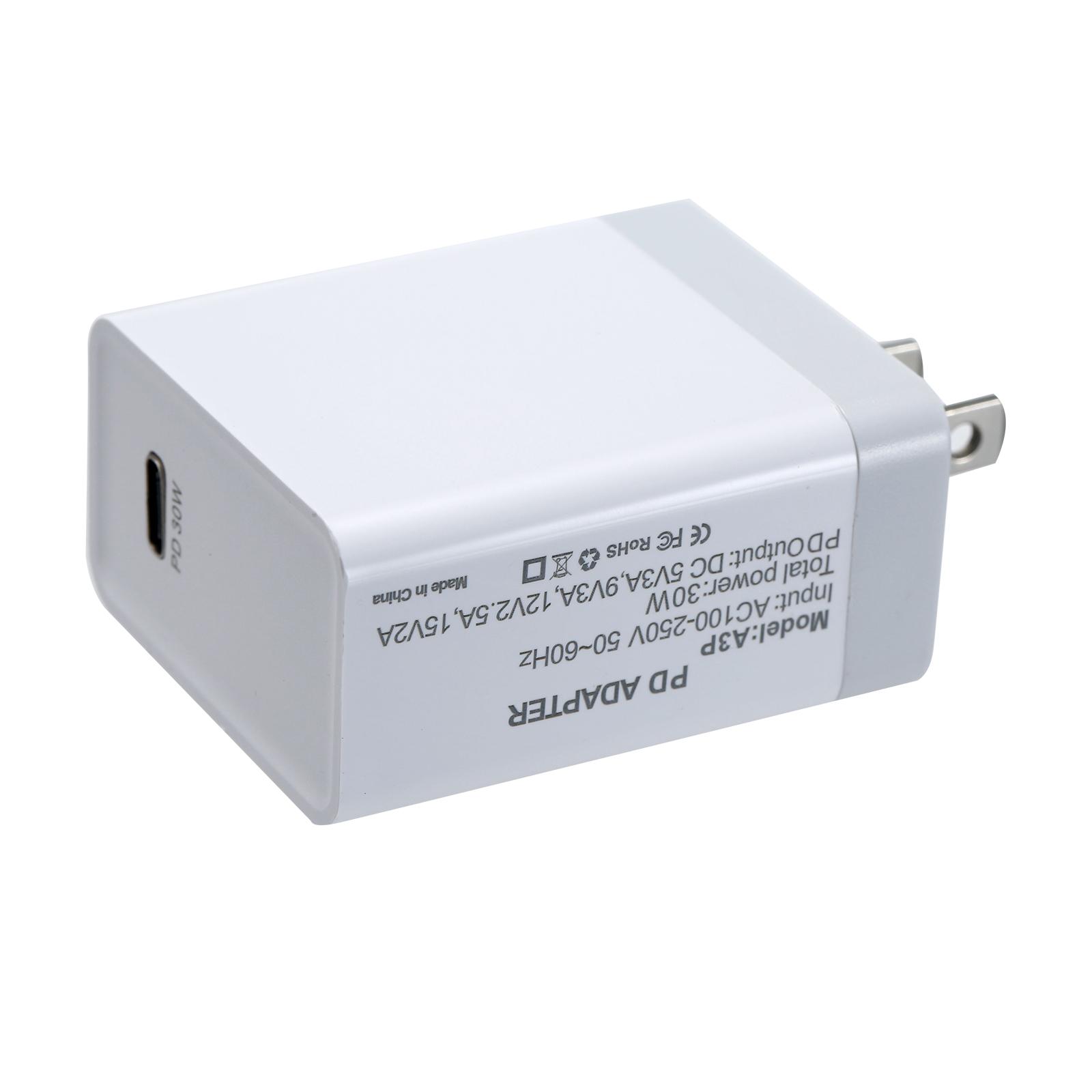 Bộ sạc nhanh 30W Type-C PD Bộ chuyển đổi sạc nhanh USB C QC3.0 Tương thích với iPhone 12 Pro 11 X Xs 8 Macbook Pro Air iPad