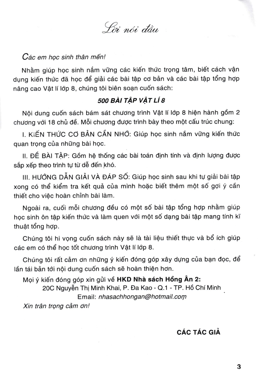 500 Bài Tập Vật Lí 8 _HA