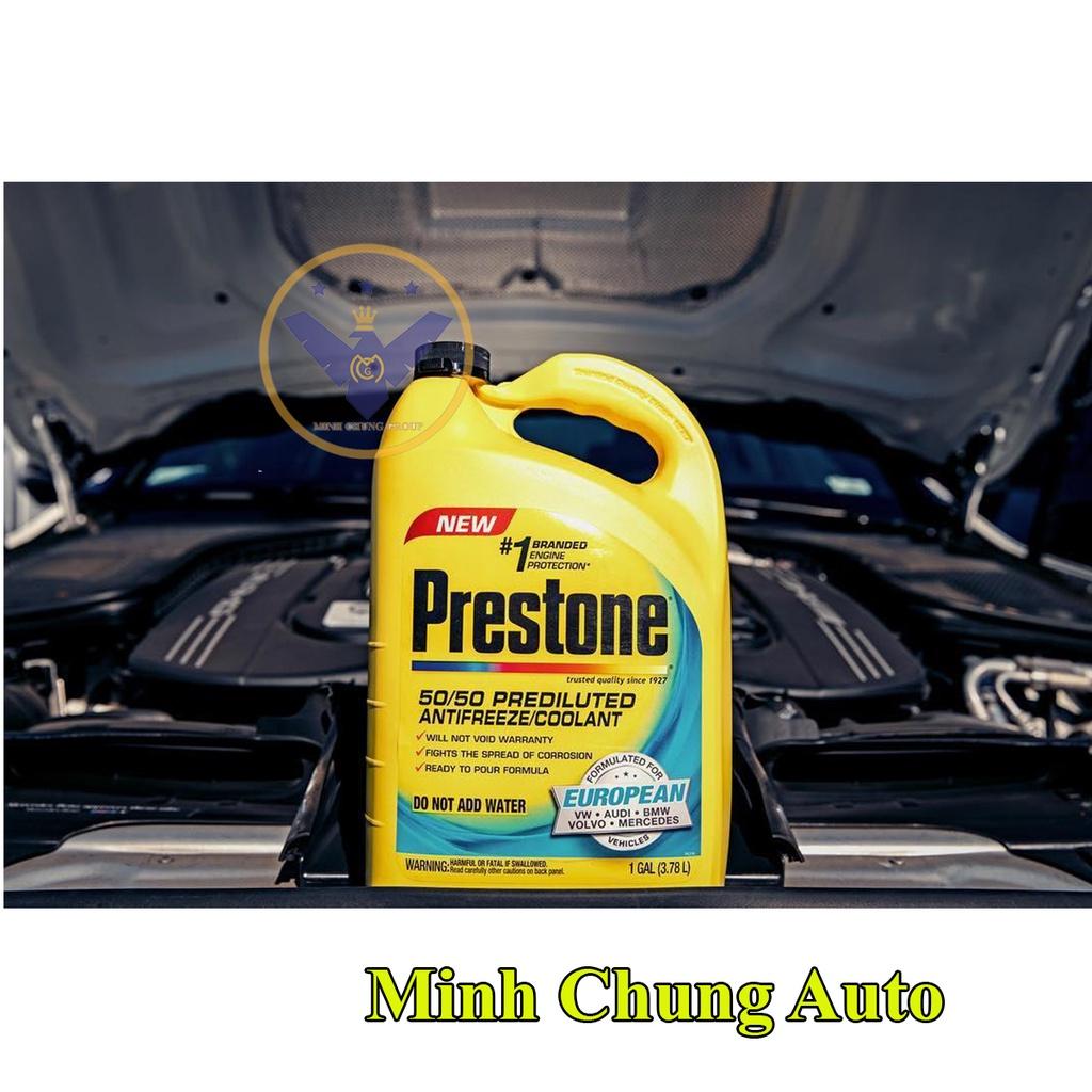 COMBO 2 bình nước làm mát động cơ xe ô tô màu xanh PRESTONE MAX EUROPEAN 3.78L
