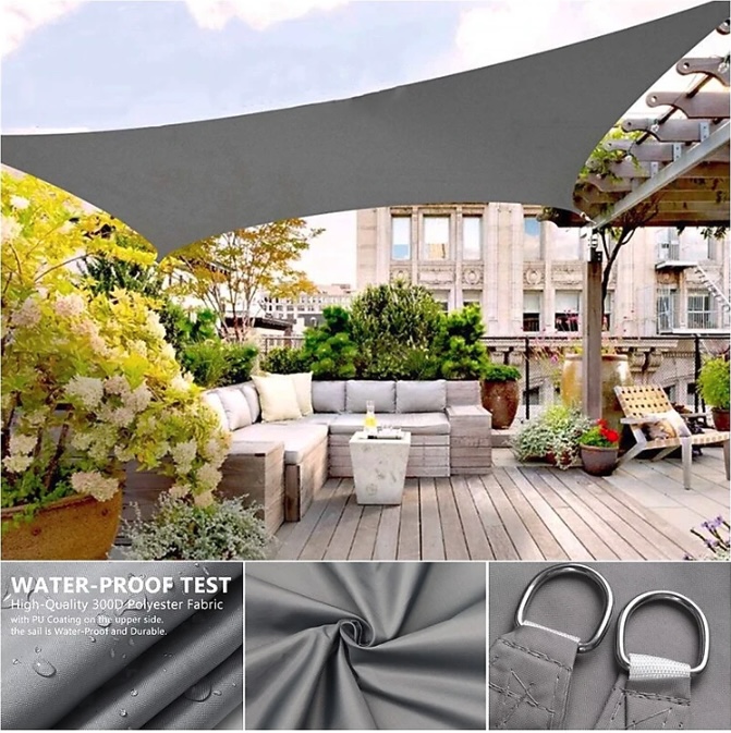 Bạt che nắng che mưa dã ngoại du lịch Rooftop Durable Sunshade 3x3m