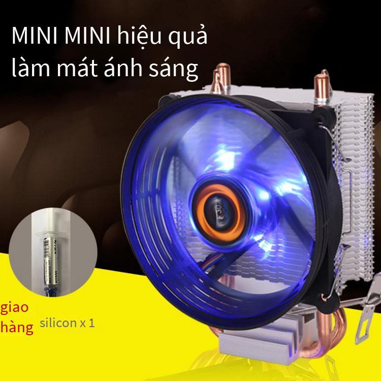 Giao Hàng Nhanh Đu Quay Mini CPU Tản Nhiệt Cực CPU Glow 775AMD11501 Quạt Máy Tính Ống Dẫn Nhiệt Bằng Đồng