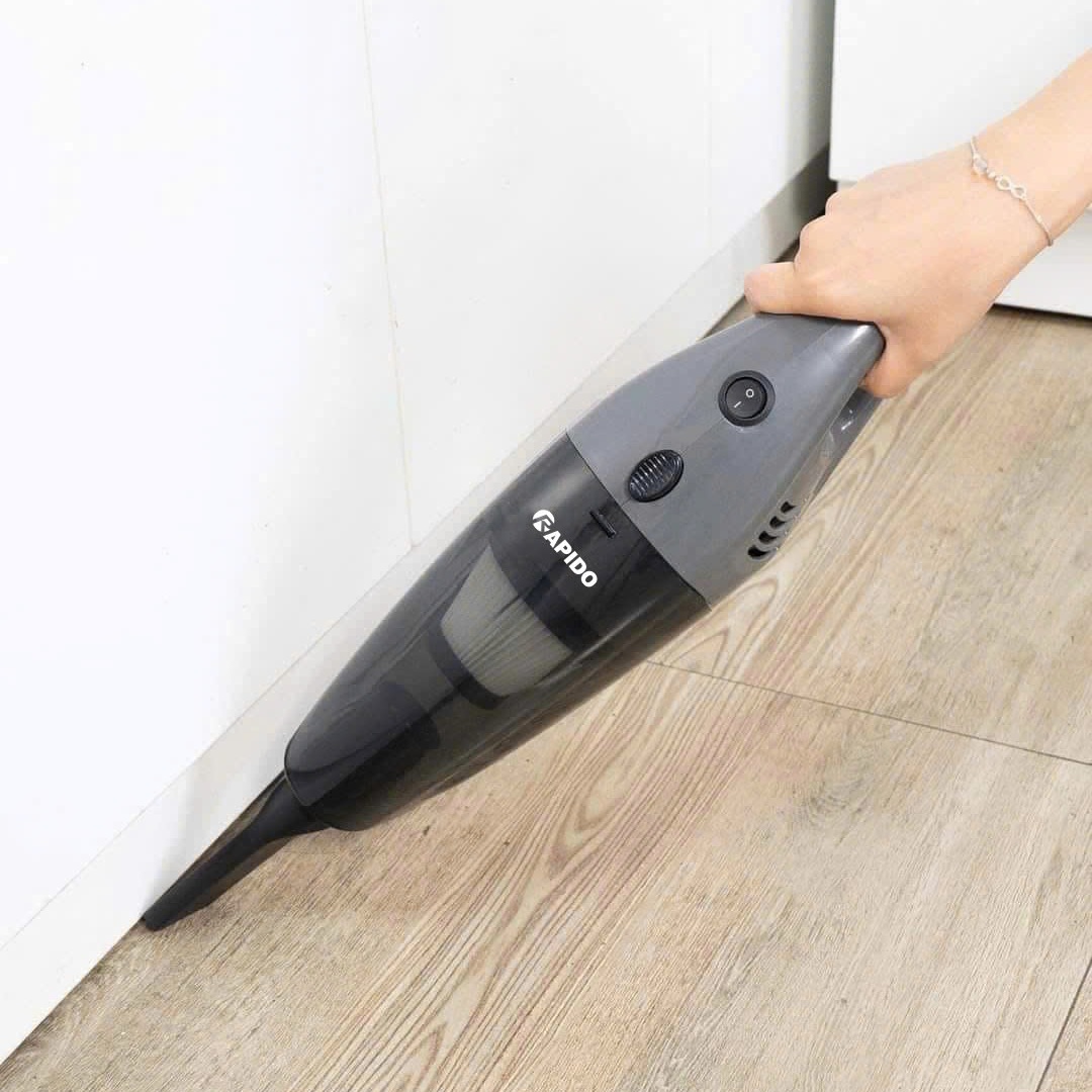 Máy hút bụi cầm tay Rapido RVC-600HG 600W thương hiệu Đức siêu mạnh 15000Pa với 3 đầu hút đa năng - Hàng chính hãng