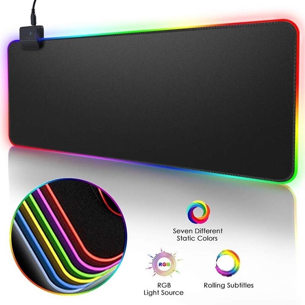 Bàn di chuột LED RGB miếng lót chuột gaming bo viền led nhấp nháy cỡ lớn nhiều size, chất liệu cao cấp - hàng chính hãng Vinetteam