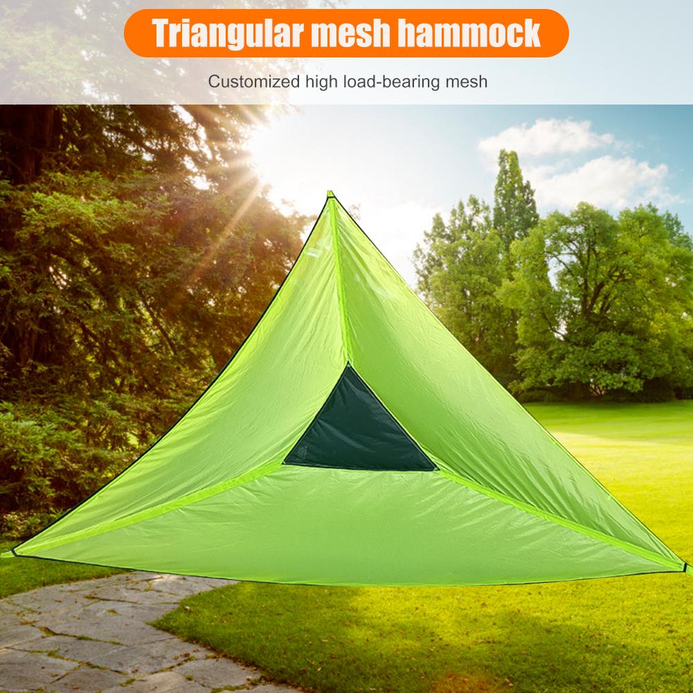 Võng Cắm Trại Ngoài Trời Gấp Di Động Tam Giác Thảm Võng Treo Giường Trên Không Thảm Cây Nhà Đi Bộ Đường Dài Cắm Trại Phụ Kiện