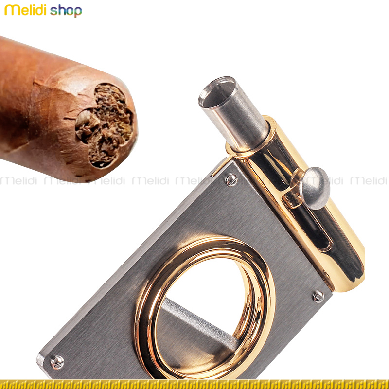 COHI S8 - Dao Cắt Cigar Lưỡi Tròn Cao Cấp, Tích hợp Đục Sang Trọng Cho Người Chơi Golf, Thể Thao, Làm Quà Biếu, Lưu Niệm