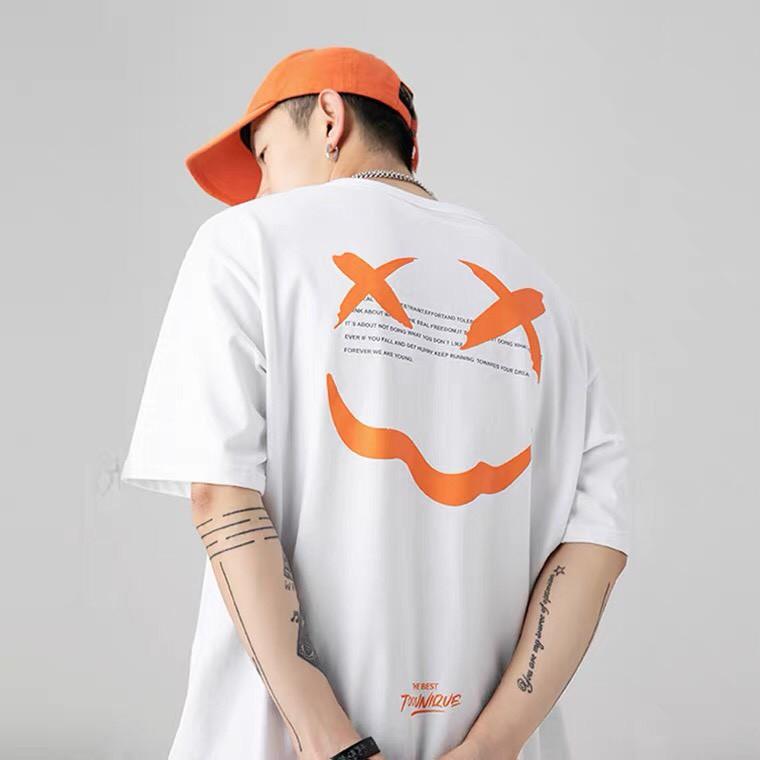 Áo thun tay lỡ.Hình Mặt Cười X.X. CoolZ phông Unisex nam nữ Cotton oversize form rộng CZ071