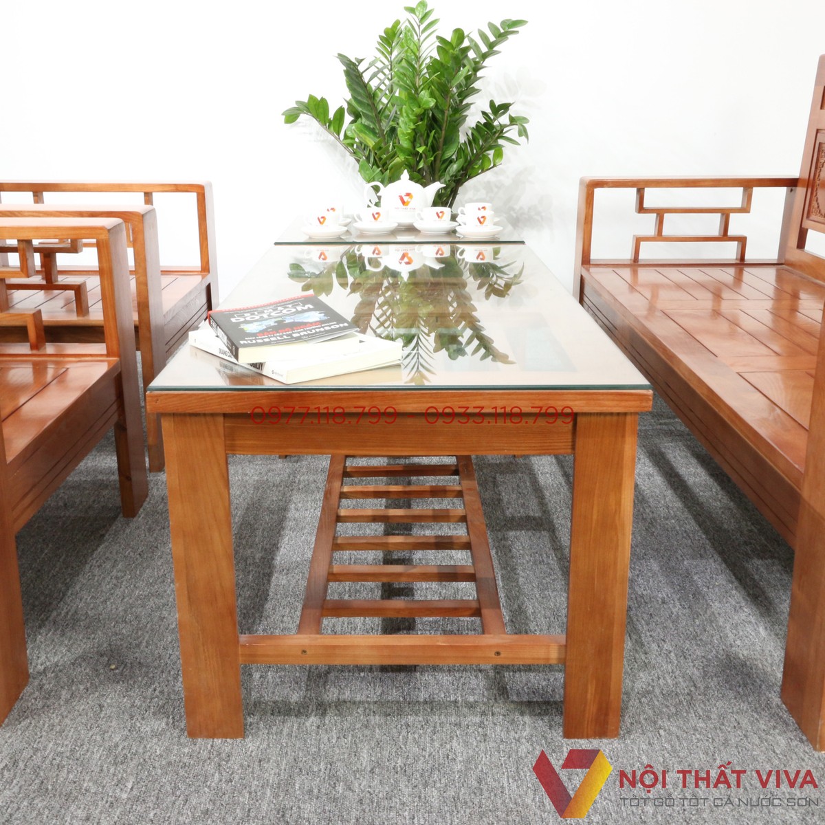 Bộ Bàn Ghế Sofa Gỗ Sồi Nga Chạm Phú Quý Đẹp Giá Rẻ