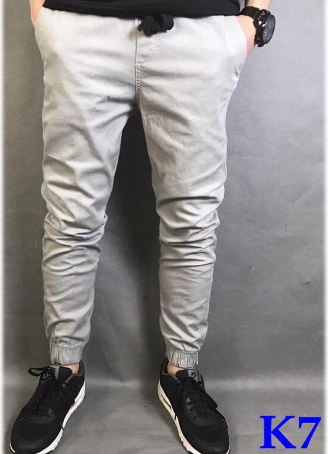 Quần jogger kaki co giãn khóa zip, đủ size, đủ màu