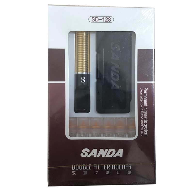 Bộ Tẩu Lọc Th.uuốc L.á Sanda Holder SD-128 Kèm 6 Lõi Lọc Thay Thế Hạn Chế Ho Khan và Hôi Miệng Cực Tốt