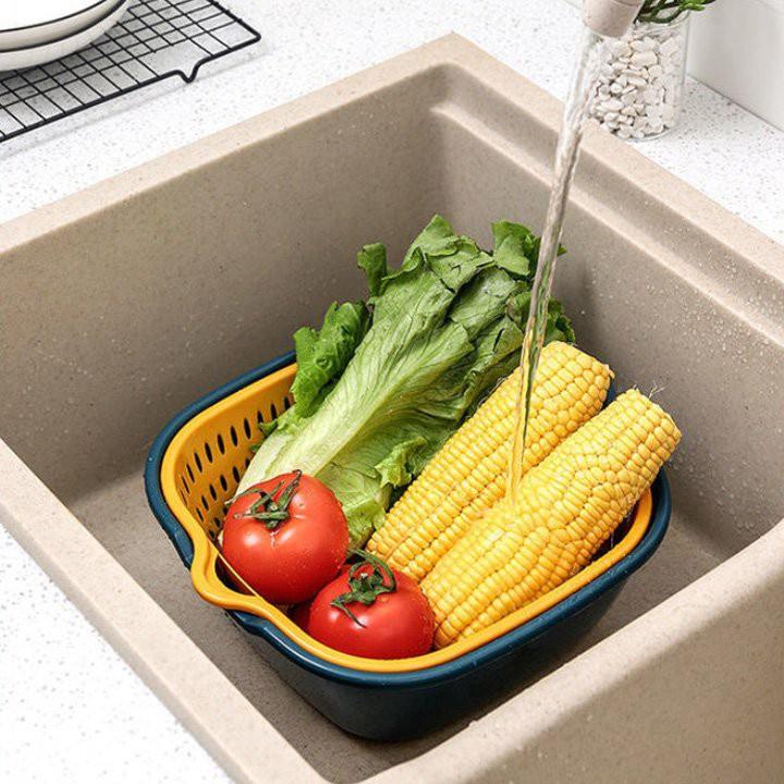 Bộ rổ nhựa kèm chậu 6 món cao cấp Tienich247