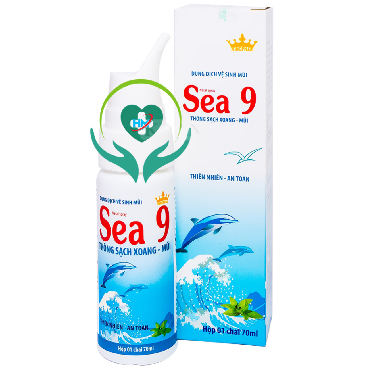 Dung dịch vệ sinh mũi Kingphar Sea 9 , chai 70ml, thông sạch xoang, mũi