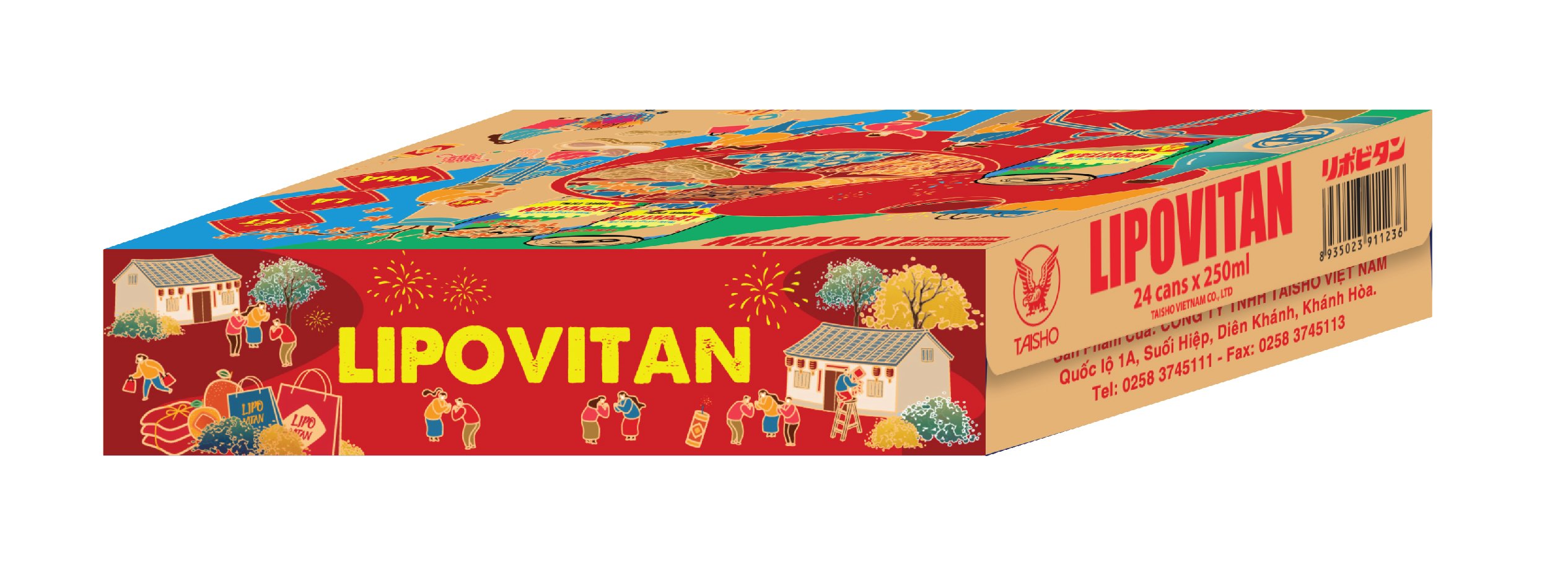Nước uống tăng lực Lipovitan thùng thường 24 lon