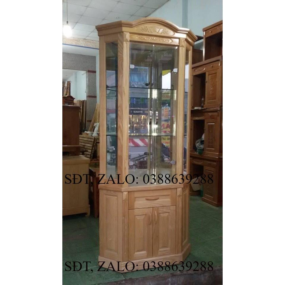 Tủ để quầy ba góc gỗ sồi Nội Thất