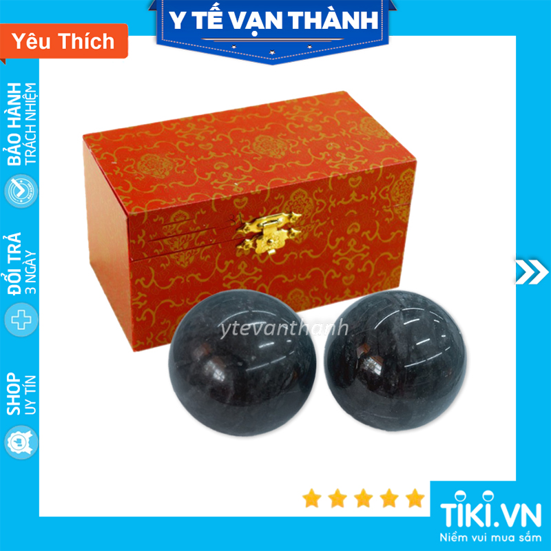 Bi Lăn Tay Đá Cao Cấp - Xám Đen Thiên Nhiên (Hộp 1 Cặp) | Tập Cơ Tay -VT0939