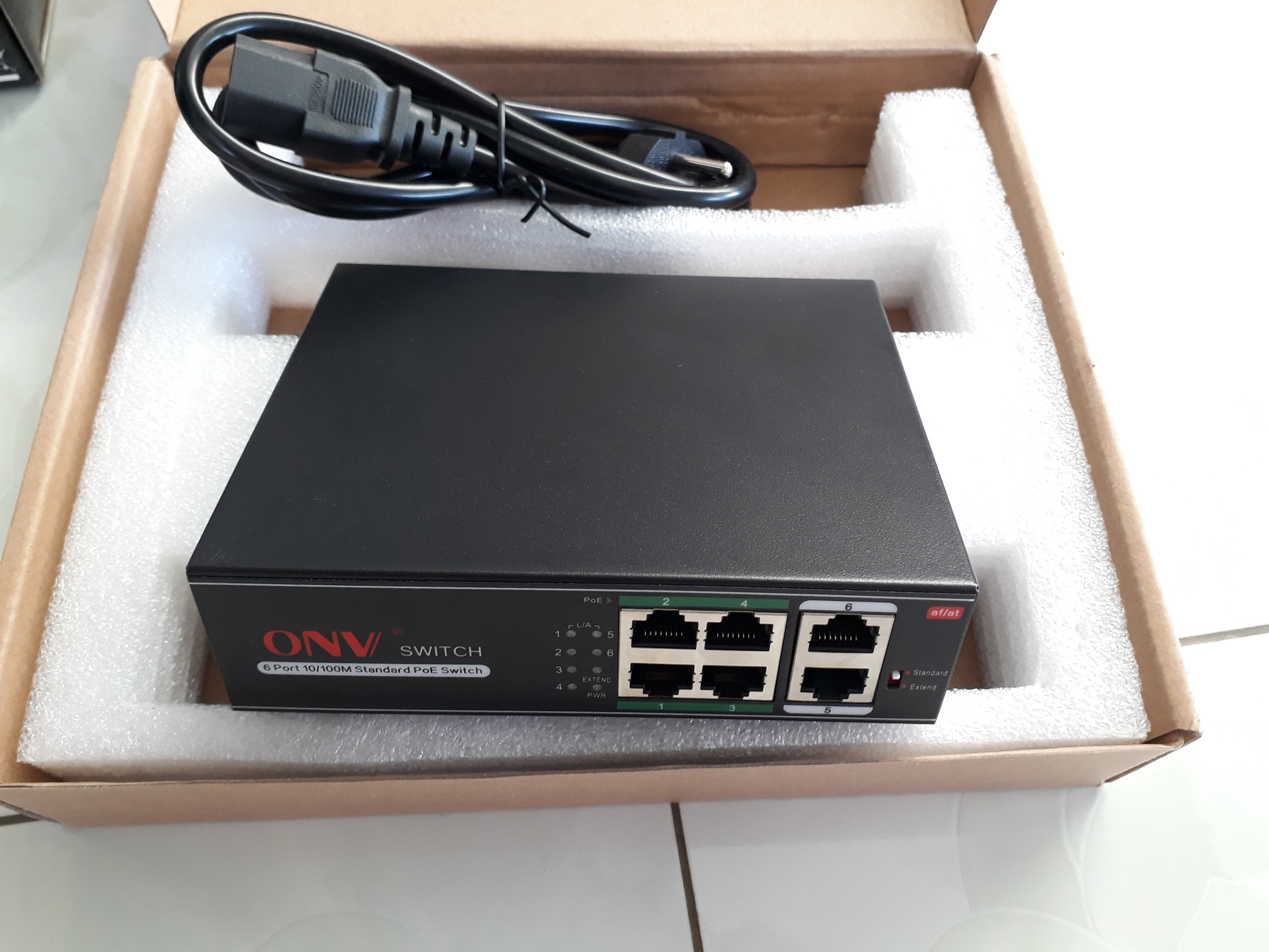 Switch POE Port ONV H1064PLS 4 Cổng POE Cấp Nguồn Qua Dây Mạng-HÀNG CHÍNH HÃNG