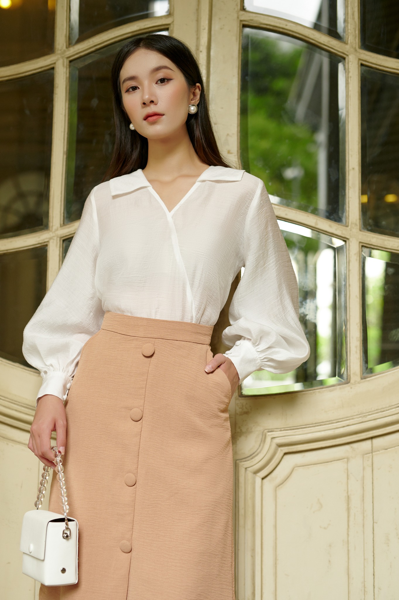 OLV - Chân váy Caramel Button Skirt